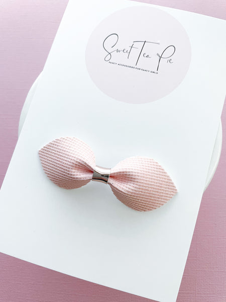 Pink Graph Petite Hair Bow