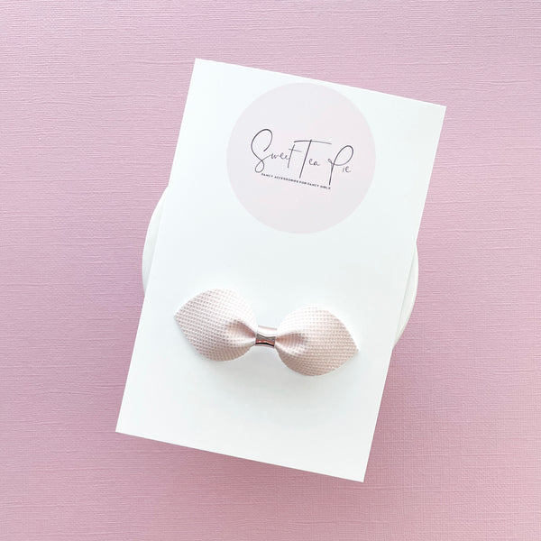 Light Pink Graph Petite Hair Bow