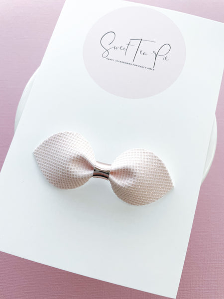 Light Pink Graph Petite Hair Bow