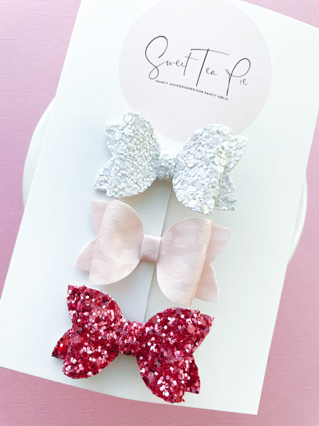 Classic Baby Bow Set of 3 - Leopard