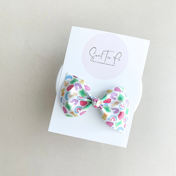 Lucky Charms Knot Hair Bow