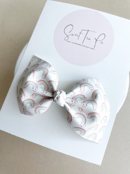Rainbows Knot Hair Bow