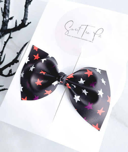 Halloween Stars Knot Hair Bow