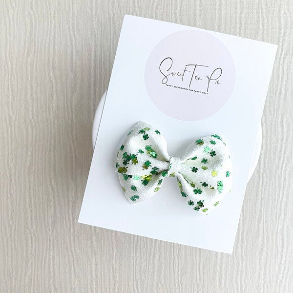 Shamrock Glitter Mini Lu Bow