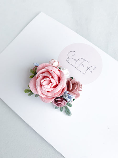 Tea Party Floral Hair Clip