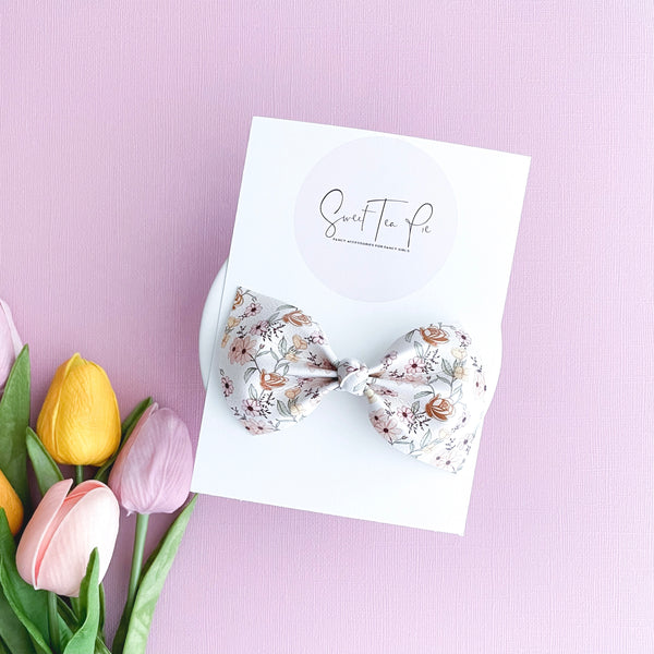Boho Floral Knot Hair Bow