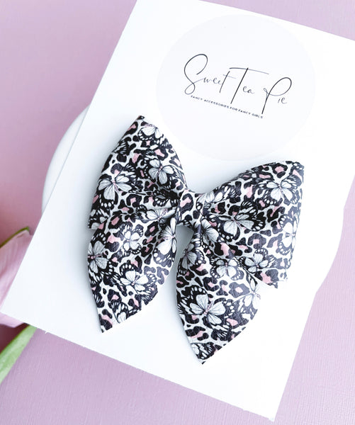 Leopard Butterfly - Sailor Hair Bow