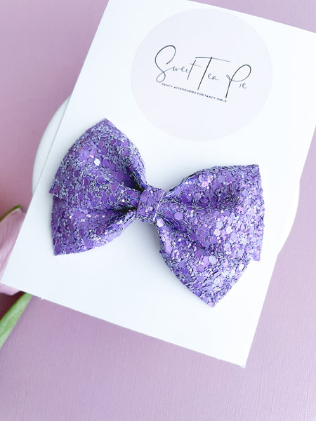 Lilac Blooms Modern Lu Hair Bow