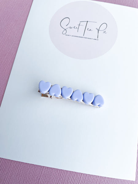 Acrylic Hearts Glam Clip -#3