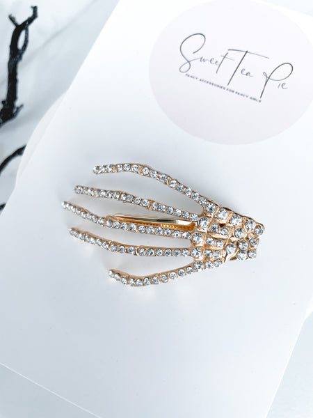 Gold Skeleton Glam Clip