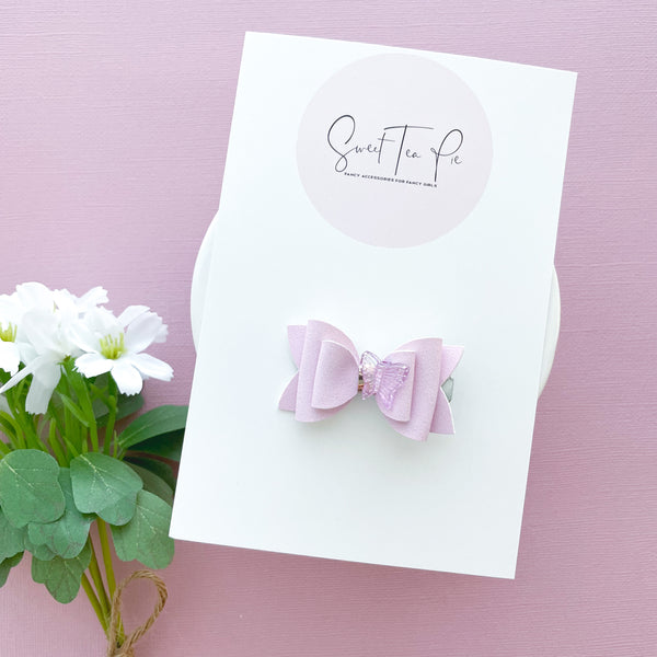 Purple Butterfly Mini Loop Bow