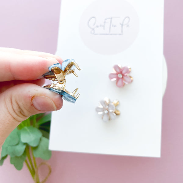 Flower Glam Claw Clip - set of 3