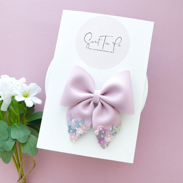 Pink Butterfly Garden Sequin Dripped Sailor