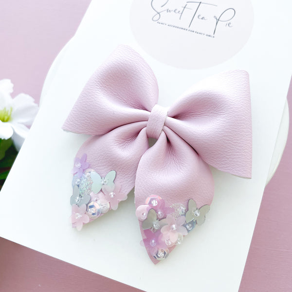 Pink Butterfly Garden Sequin Dripped Sailor