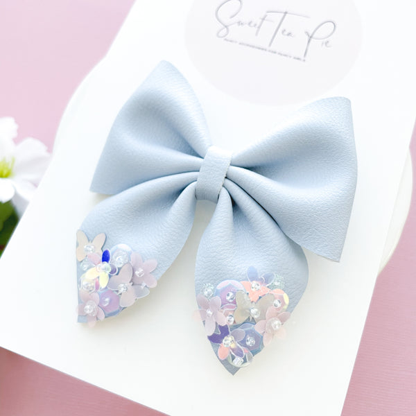 Blue Butterfly Garden Sequin Dripped Sailor