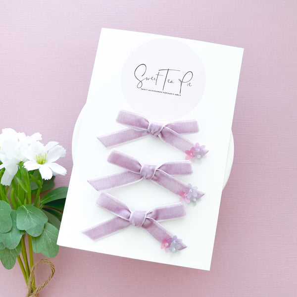 Floral Dreams Sequin Velvet Hair Bow