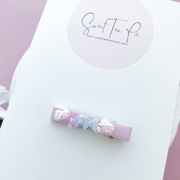 Sequin Lined Hair Clip - 037