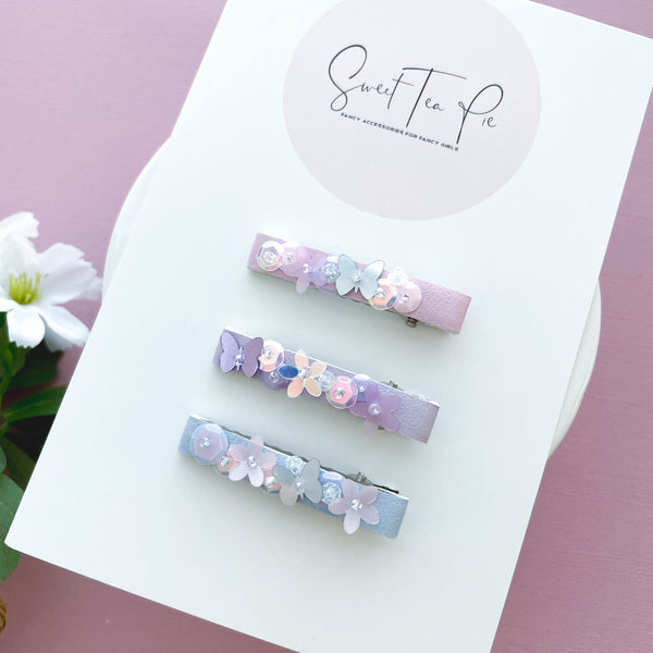 Sequin Lined Hair Clip - 037