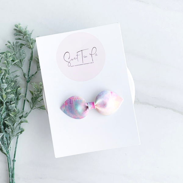 Summer Tie Dye Petite Hair Bow